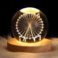 3D Galaxy Crystal Ball LED Night Light Planet Lamp Home Decor