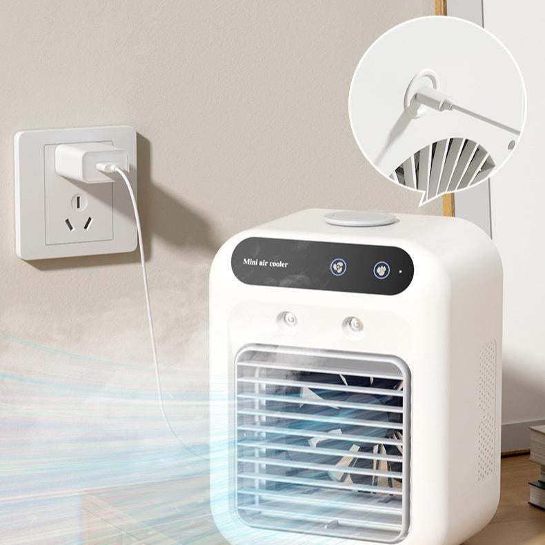 Portable Water Cooling Fan & Humidifying Air Conditioner for Desk