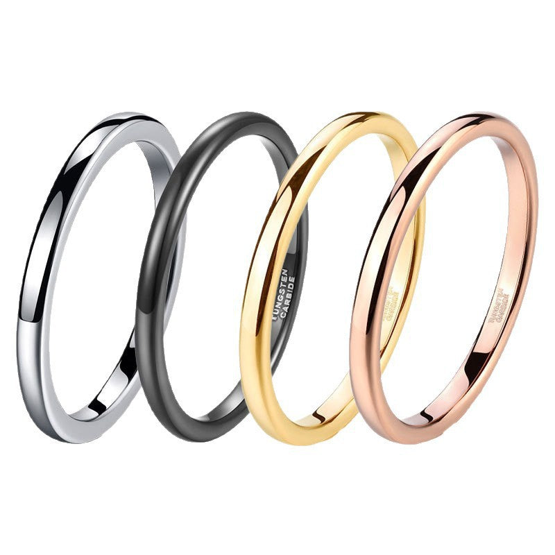 Sleek Unisex Polished Tungsten Carbide Ring That Wont Fade