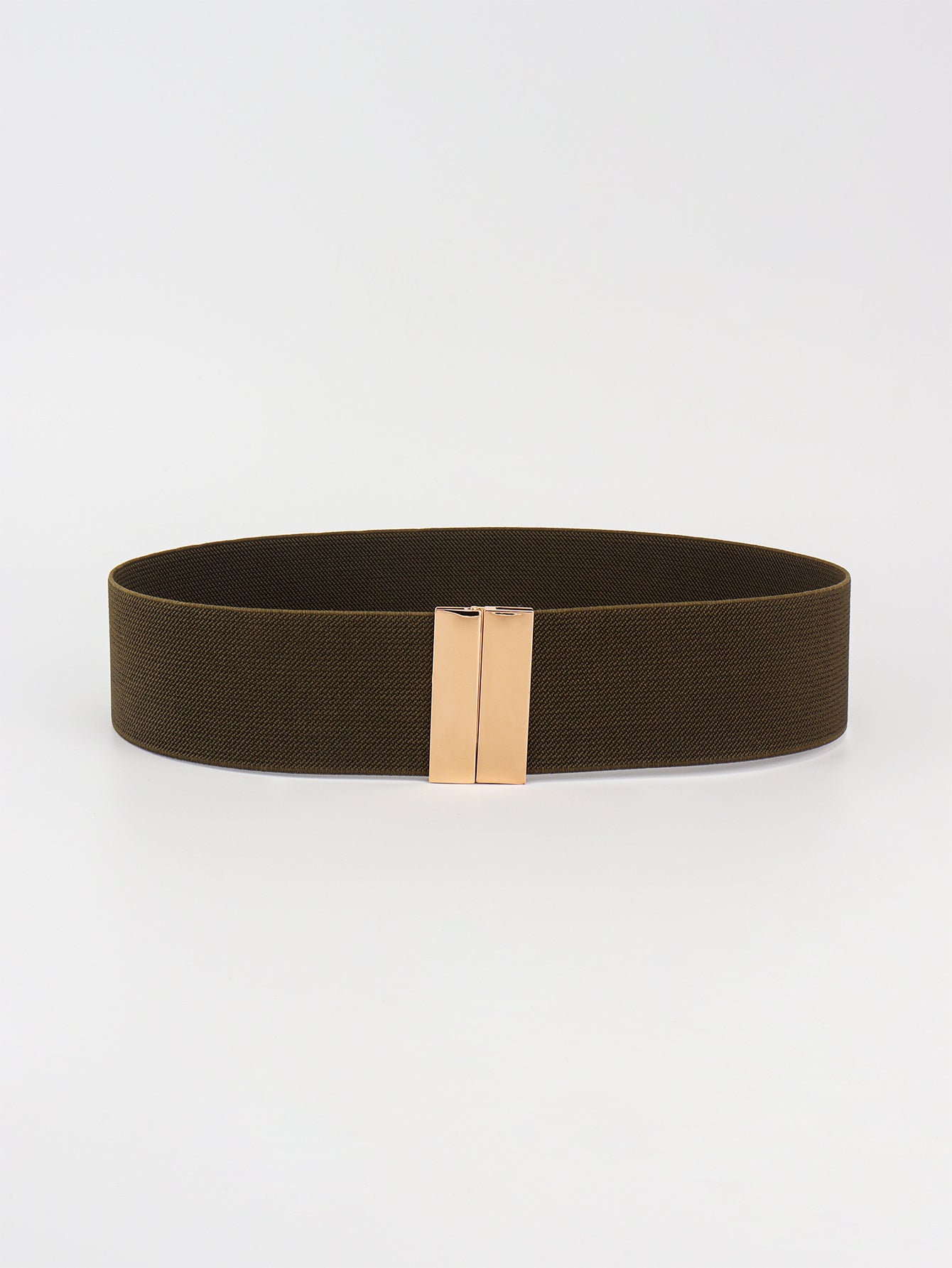 Alloy Buckle Elastic Belt - Stretch Waist Belt Women
