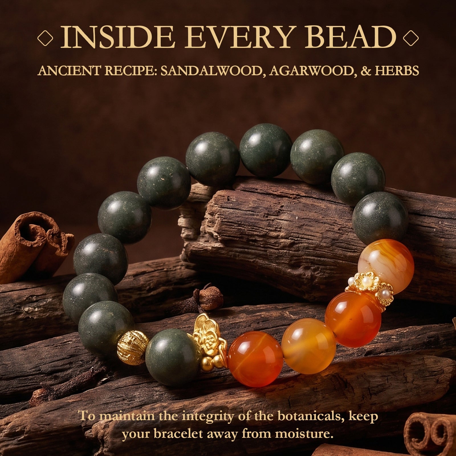 Versatile And Minimalist Chinese Herbal Bracelet