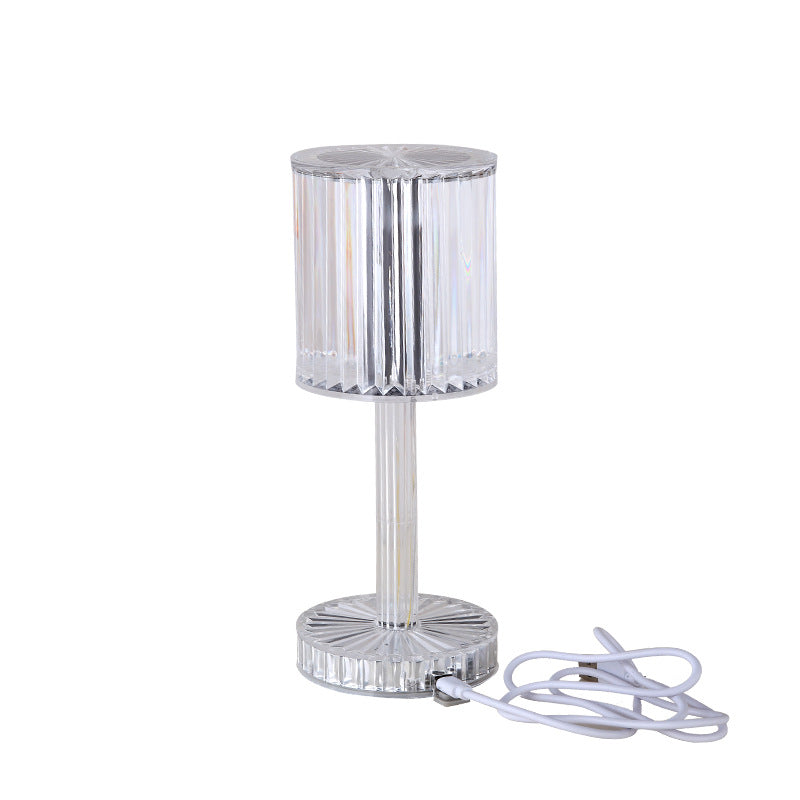 Crystal Diamond Table Lamp 3-Way Dimmable Touch Bedside Light