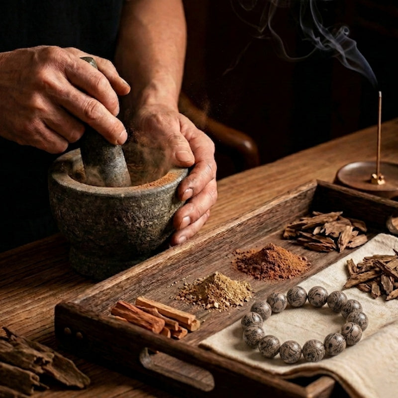 Versatile And Minimalist Chinese Herbal Bracelet