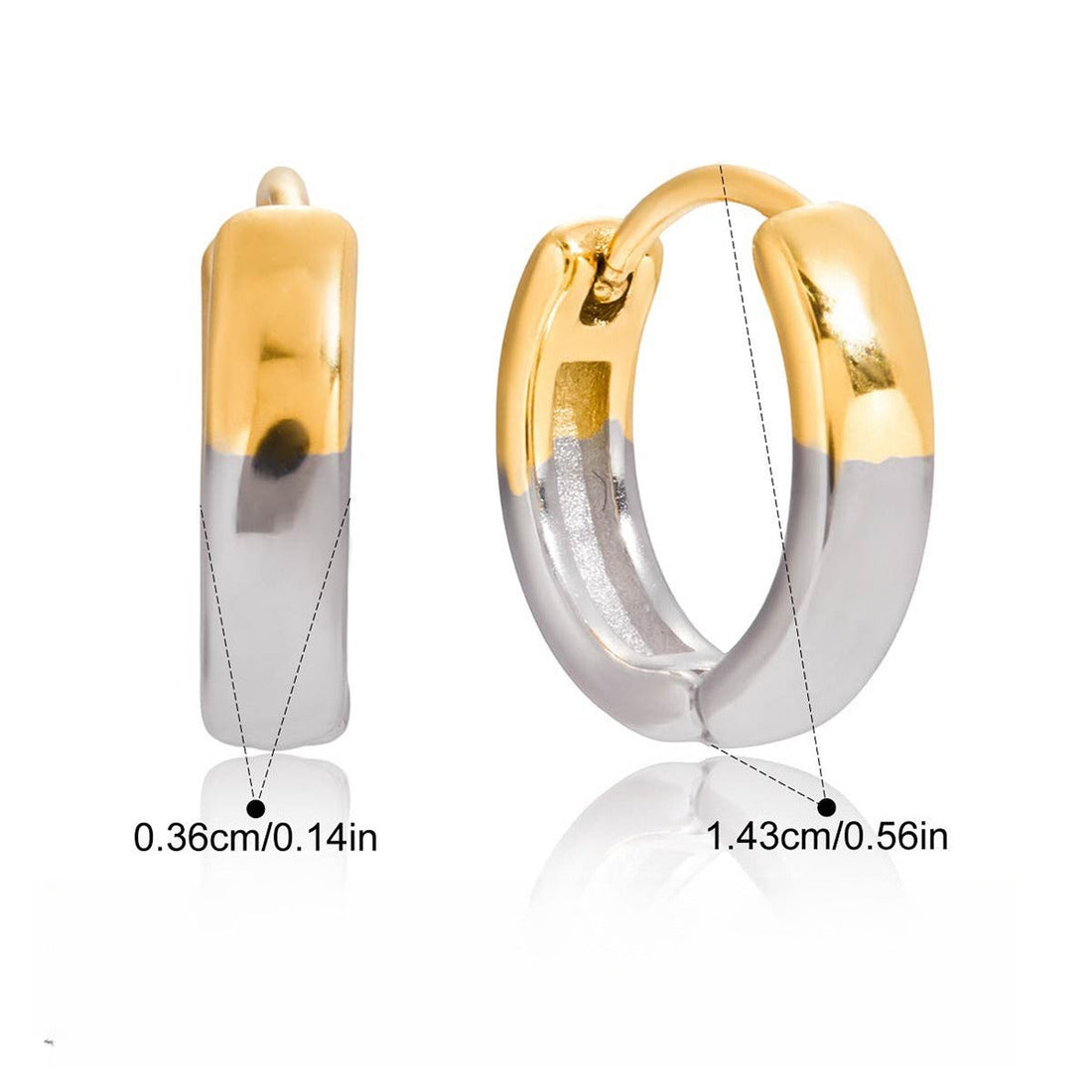 18K Gold Lightweight Hoop Earrings with Secure Clasp