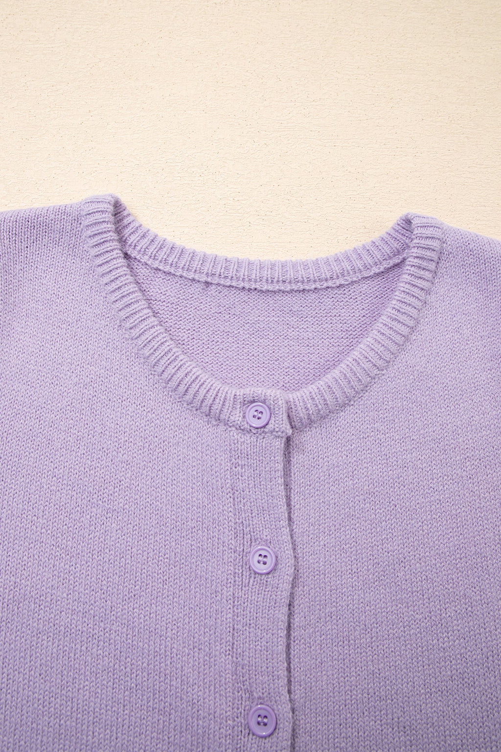 Solid Short Sleeve Cardigan Sweater Tee