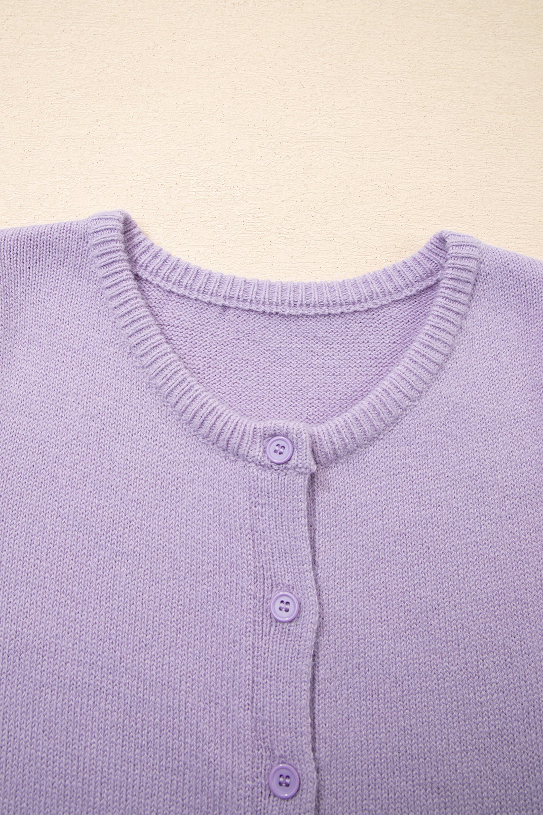 Solid Short Sleeve Cardigan Sweater Tee
