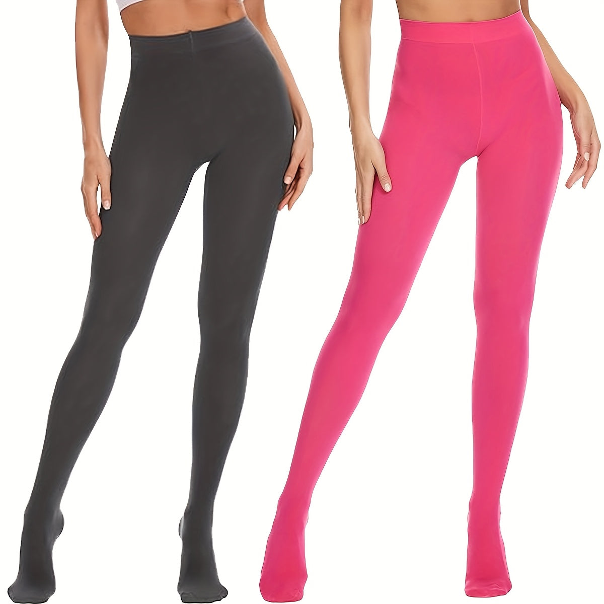 6 Pairs Ultra Stretch Opaque 80D High Waist Tights