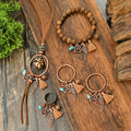 Bohemian Retro Leopard Print Personalized Jewelry Sweater Chain Design Bird Earrings Ring Bracelet Wholesale Yiwu