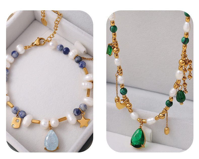 French-style Hong Kong-style Imperial-style Instagram-inspired Minimalist Luxury Design, Noble Feeling, Zircon, Natural Pearl, Exquisite Necklace, Collar Chain Necklace