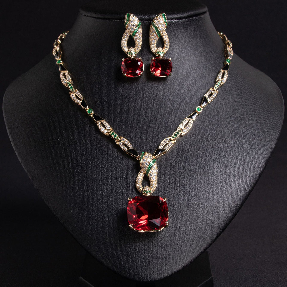 Cross-Border Fashion Geometric Design Jewelry Set Light Luxury Personality Versatile High-End Simple Snake Necklace Jewelry For Women