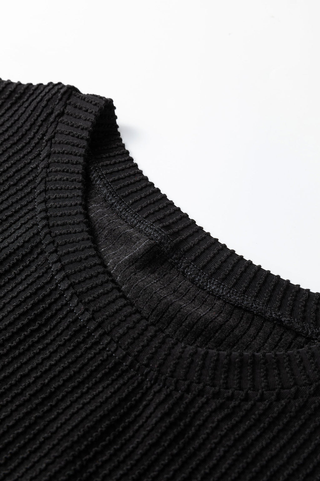 Black MERRY Corded Long Sleeve Top & Pants Set