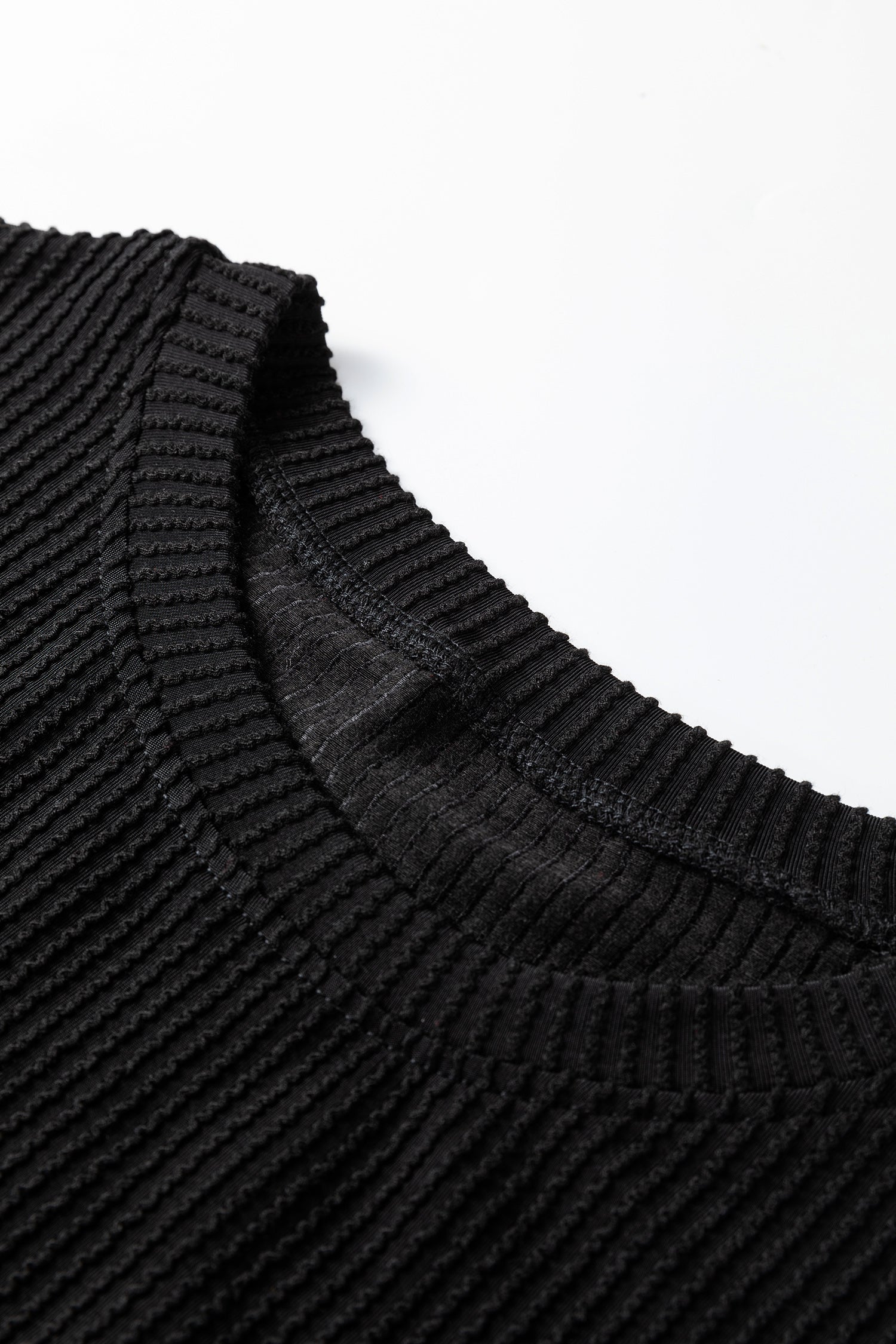 Black MERRY Corded Long Sleeve Top & Pants Set