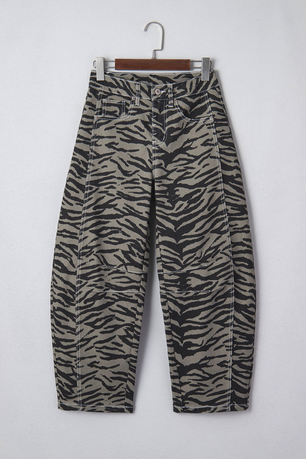 Zebra Stripe Wide Leg Jeans