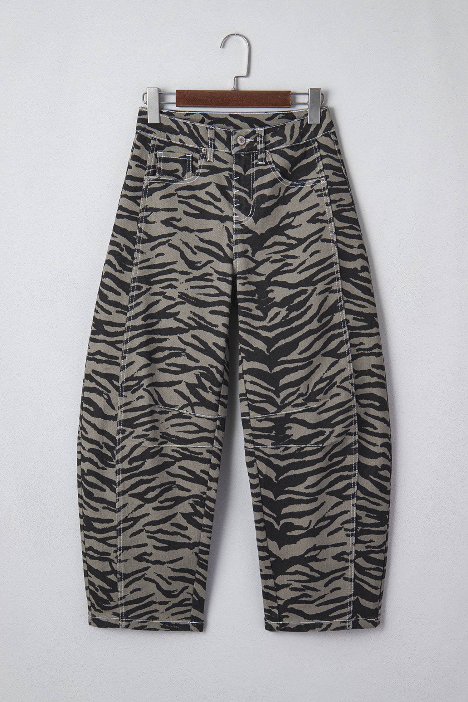 Zebra Stripe Wide Leg Jeans