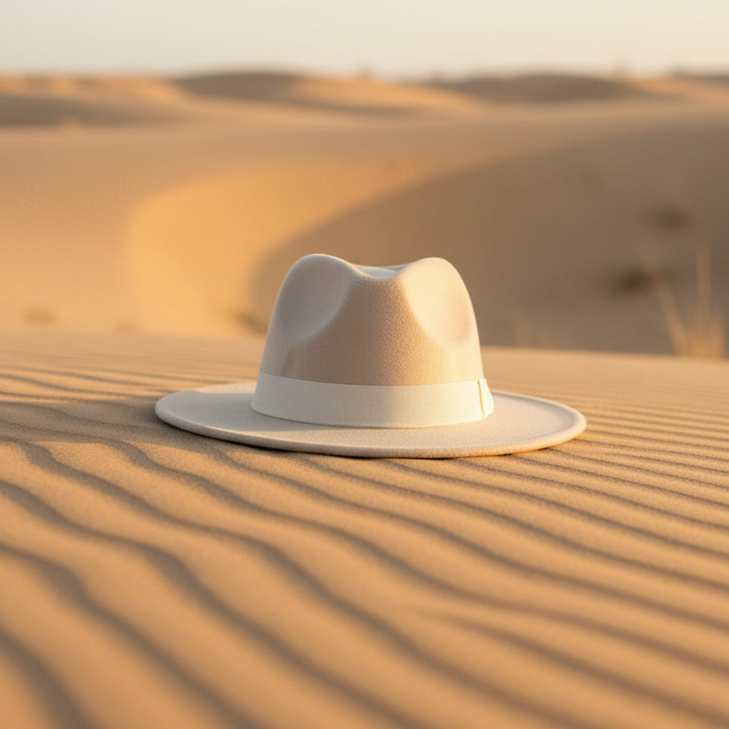 Wide Brim Bell Crown Felt Hat – Unisex Minimalist Sun Hat