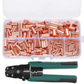 250pcs Copper Fittings Boxed Straight Red Copper Pipes