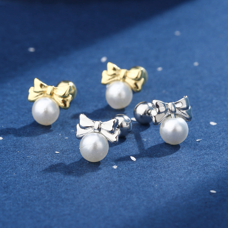 Screw-back Compact And Delicate Earrings