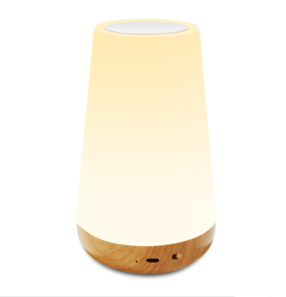 Stevvex Touch Lamp, Portable Table Sensor Control Bedside Lamps with Quick USB Charging Port, 5 Level Dimmable Warm White Light & 13 Color Changing RGB for Bedroom/Office/Hallways