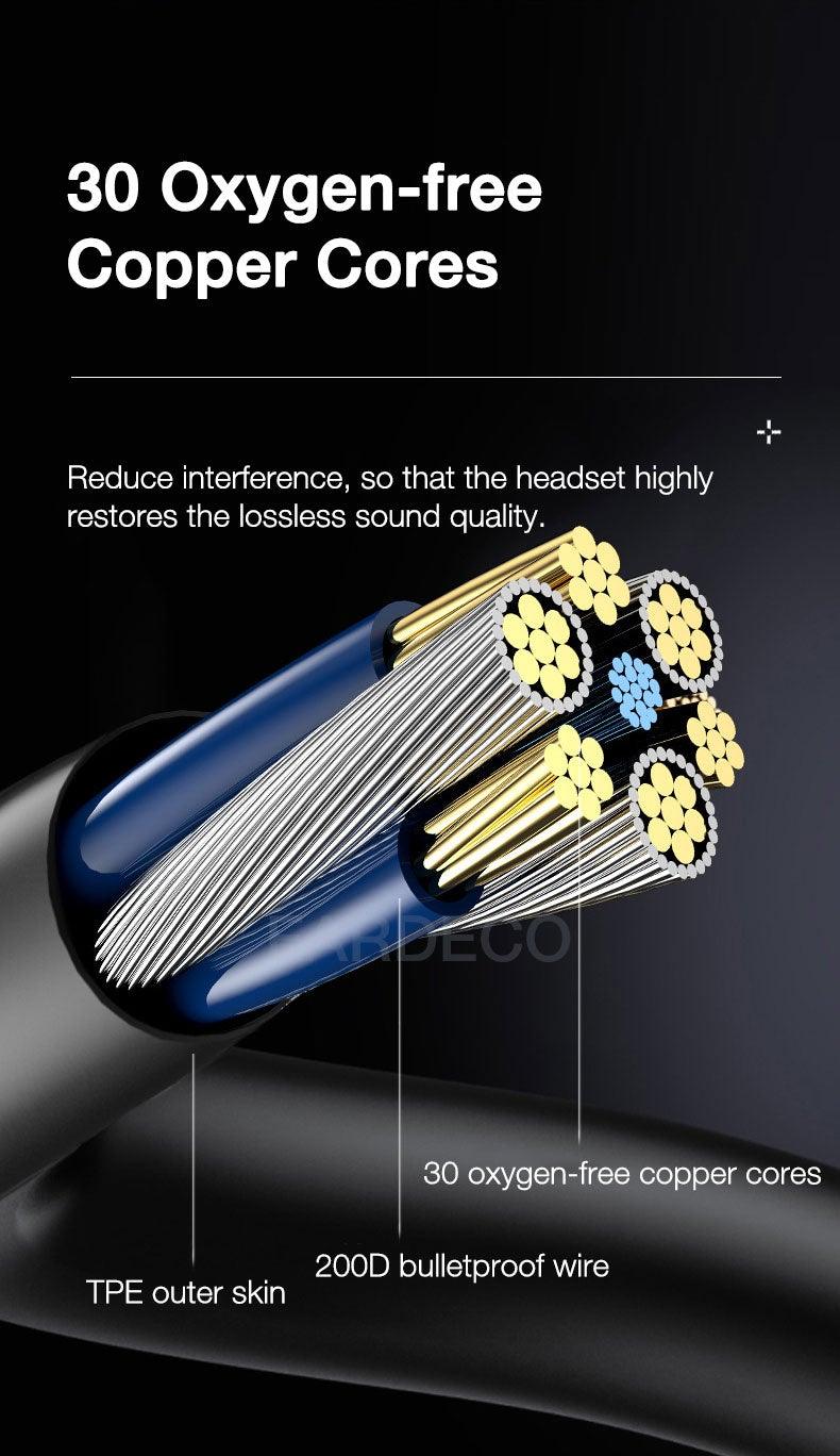 EARDECO 9D Stereo Wired Earphones with Mic and Volume Control