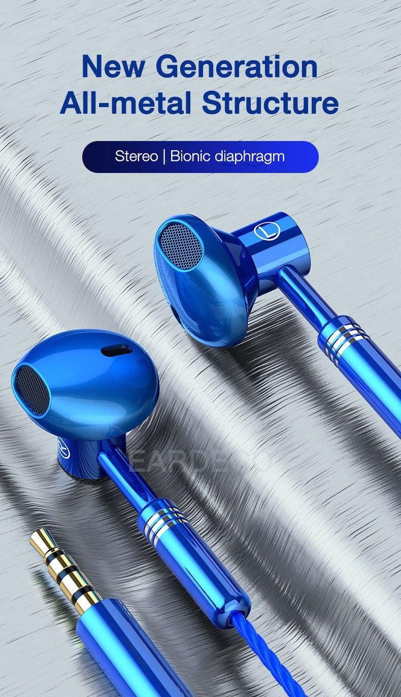 EARDECO 9D Stereo Wired Earphones with Mic and Volume Control