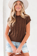 Lyrajira Texture Short Sleeve Sweater