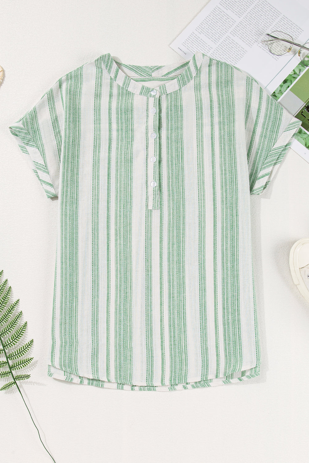 Yusra Short Sleeve Casual Blouse - Lightweight Everyday Top