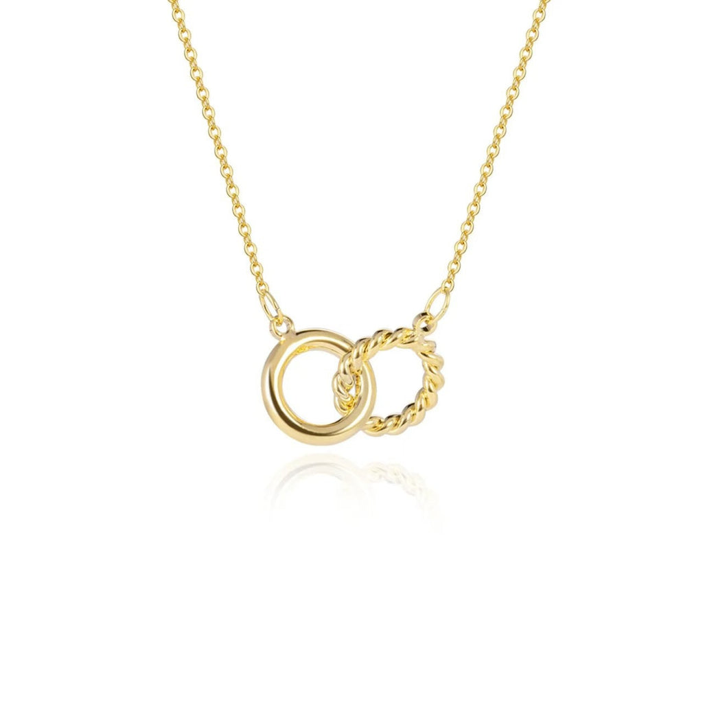 Fashionable And Personalized Round Double-ring Pendant