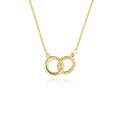 Fashionable And Personalized Round Double-ring Pendant