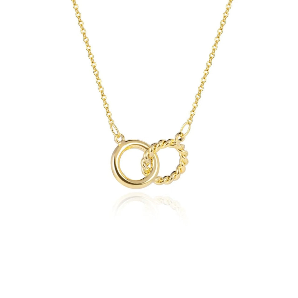 Fashionable And Personalized Round Double-ring Pendant