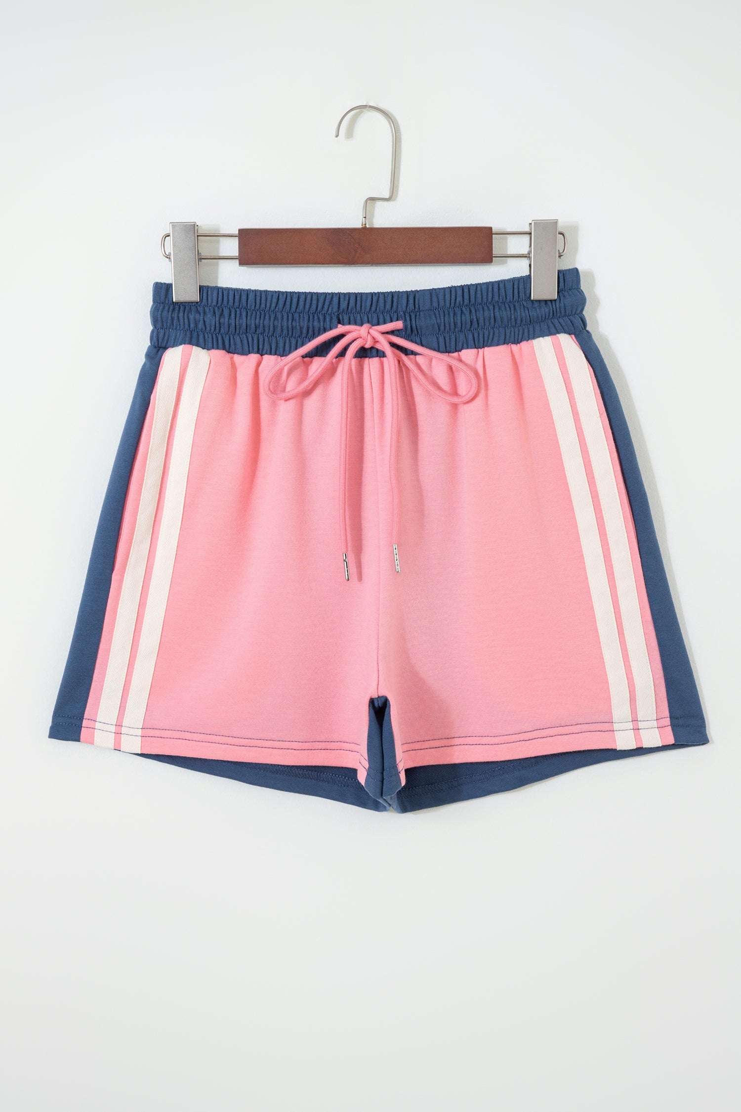 Colorblock Varsity Stripe Drawstring Shorts | Women's Relaxed Fit