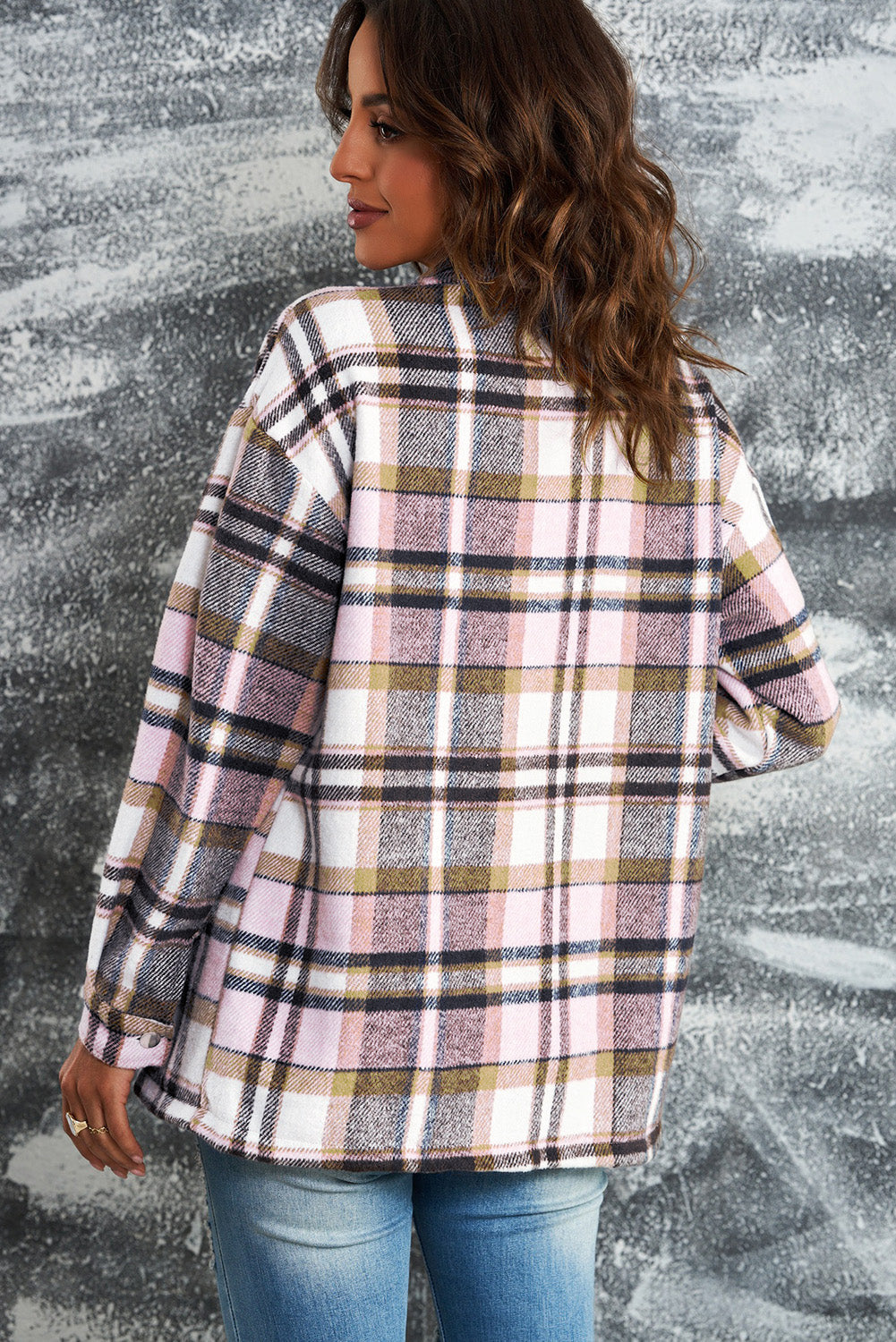 Brown Plaid Flannel Shacket | Button-Up Long Sleeve