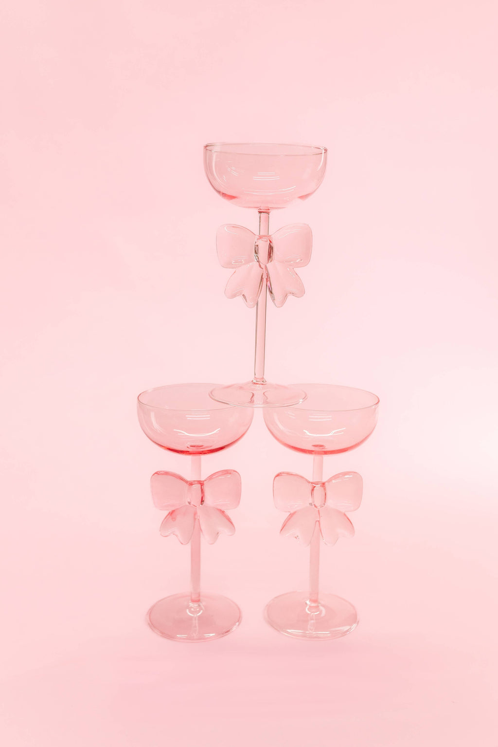 Pink Bow Coupe Glass