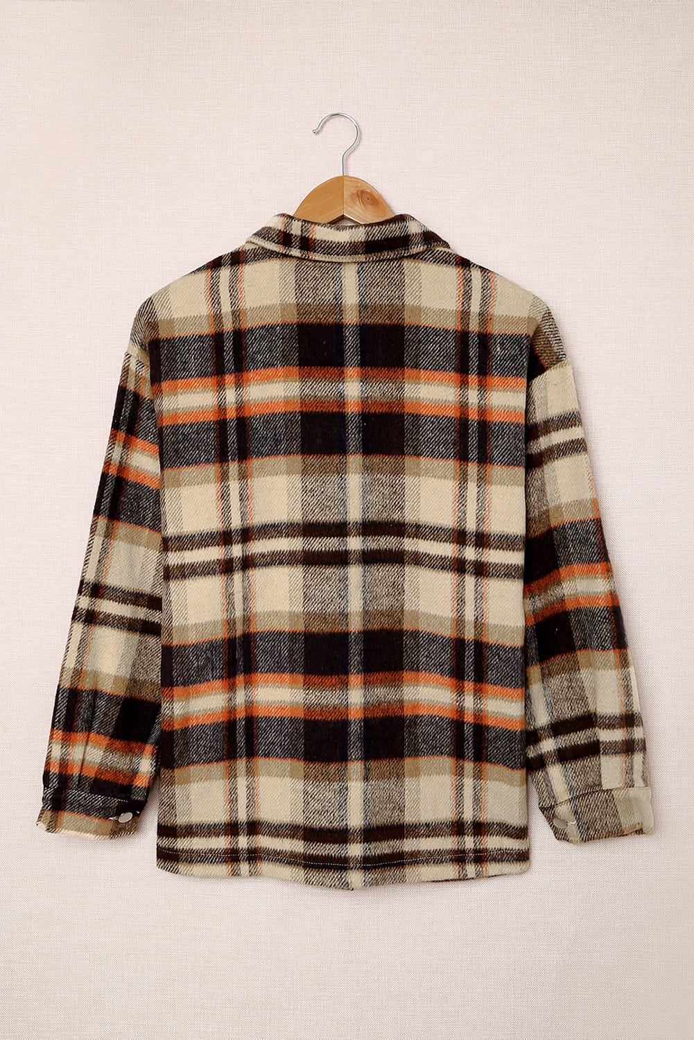 Brown Plaid Flannel Shacket | Button-Up Long Sleeve