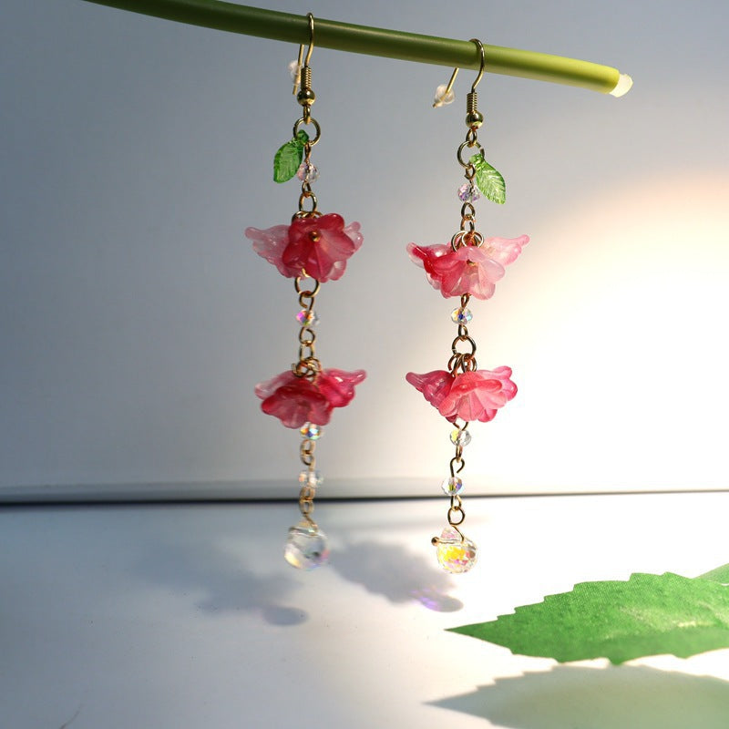 Whimsical Leaf Pendant Earrings in Vibrant Creative Resin Colors