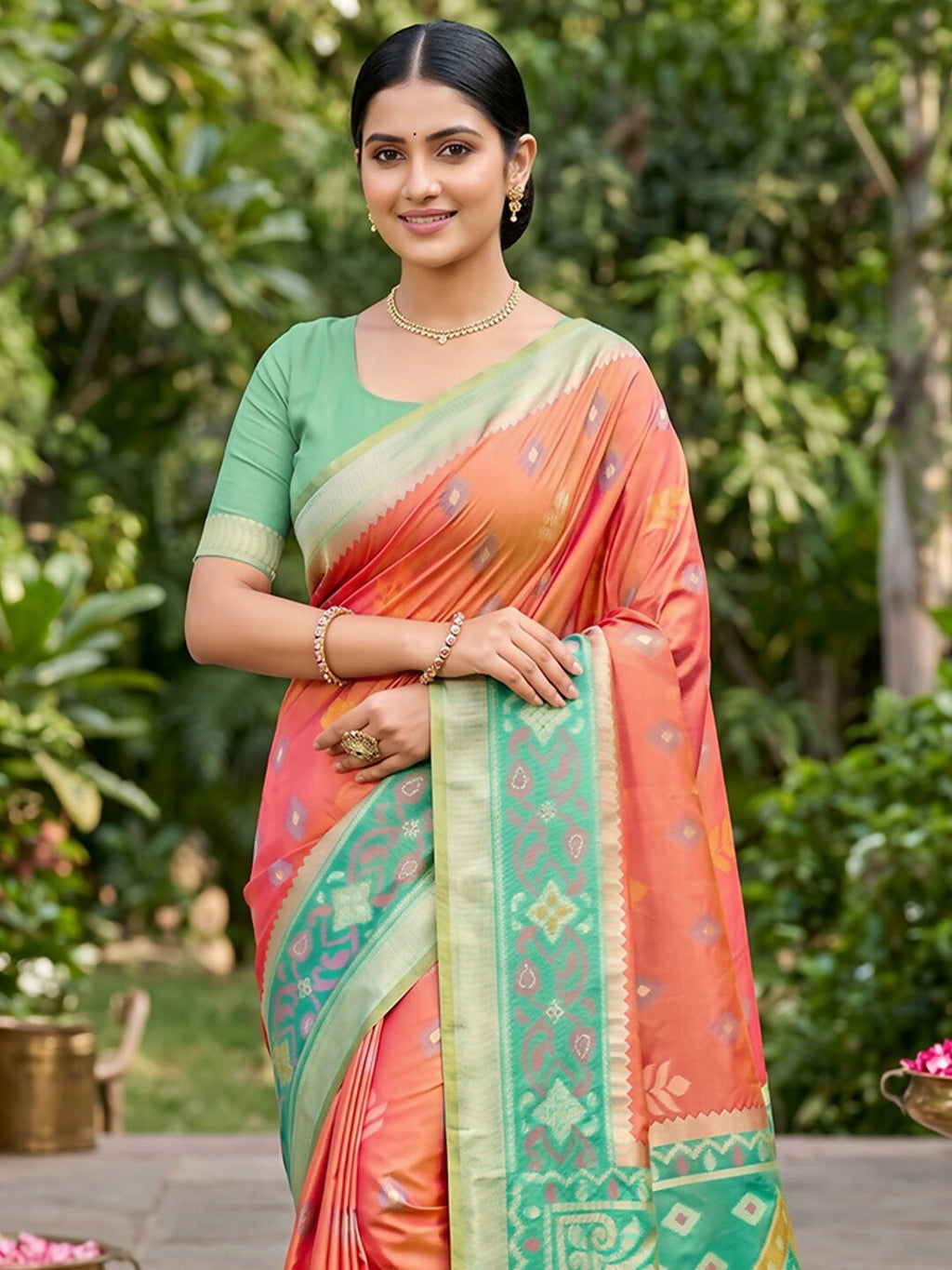Mustard Soft Silk Saree with Matching Blouse Piece