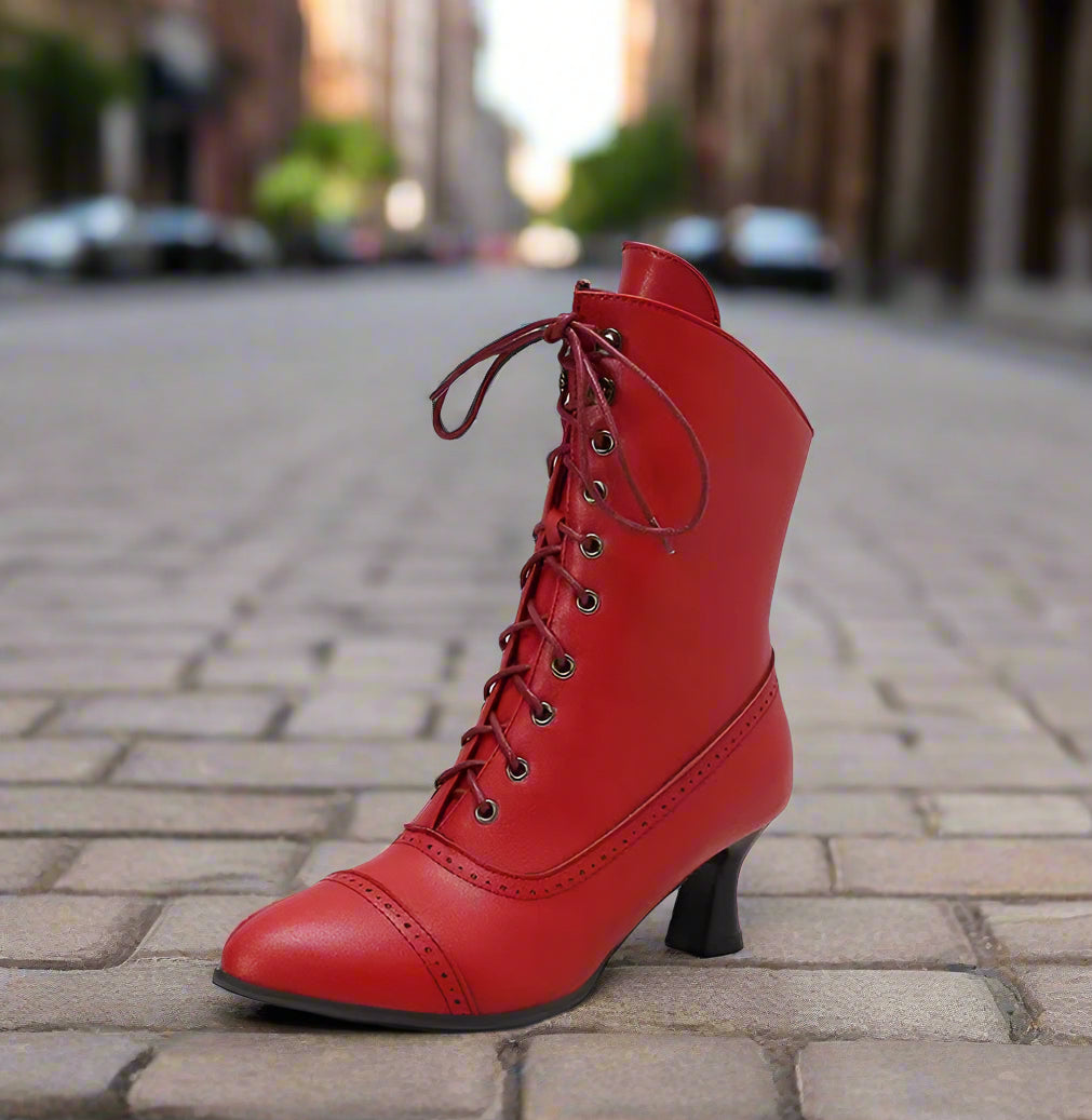 Women’s High Heel Martin Boots – British Style Motorcycle Fashion