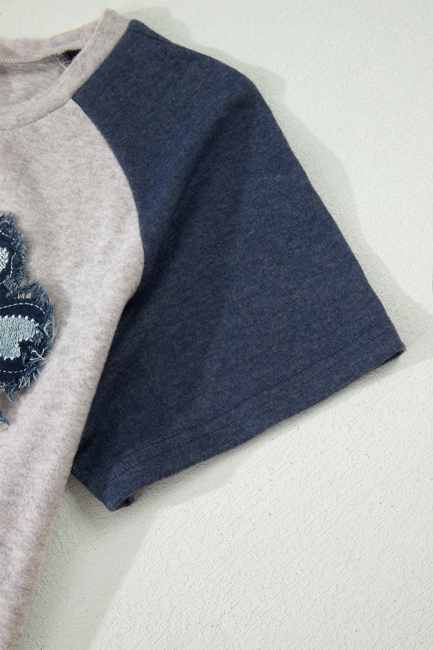Milani Raglan Sleeve T-Shirt with Floral Appliques