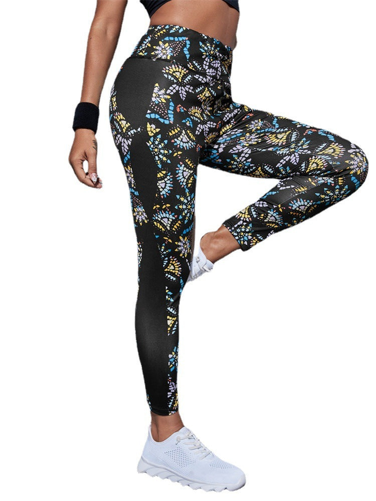 High-Waist Compression Yoga Leggings with Pockets