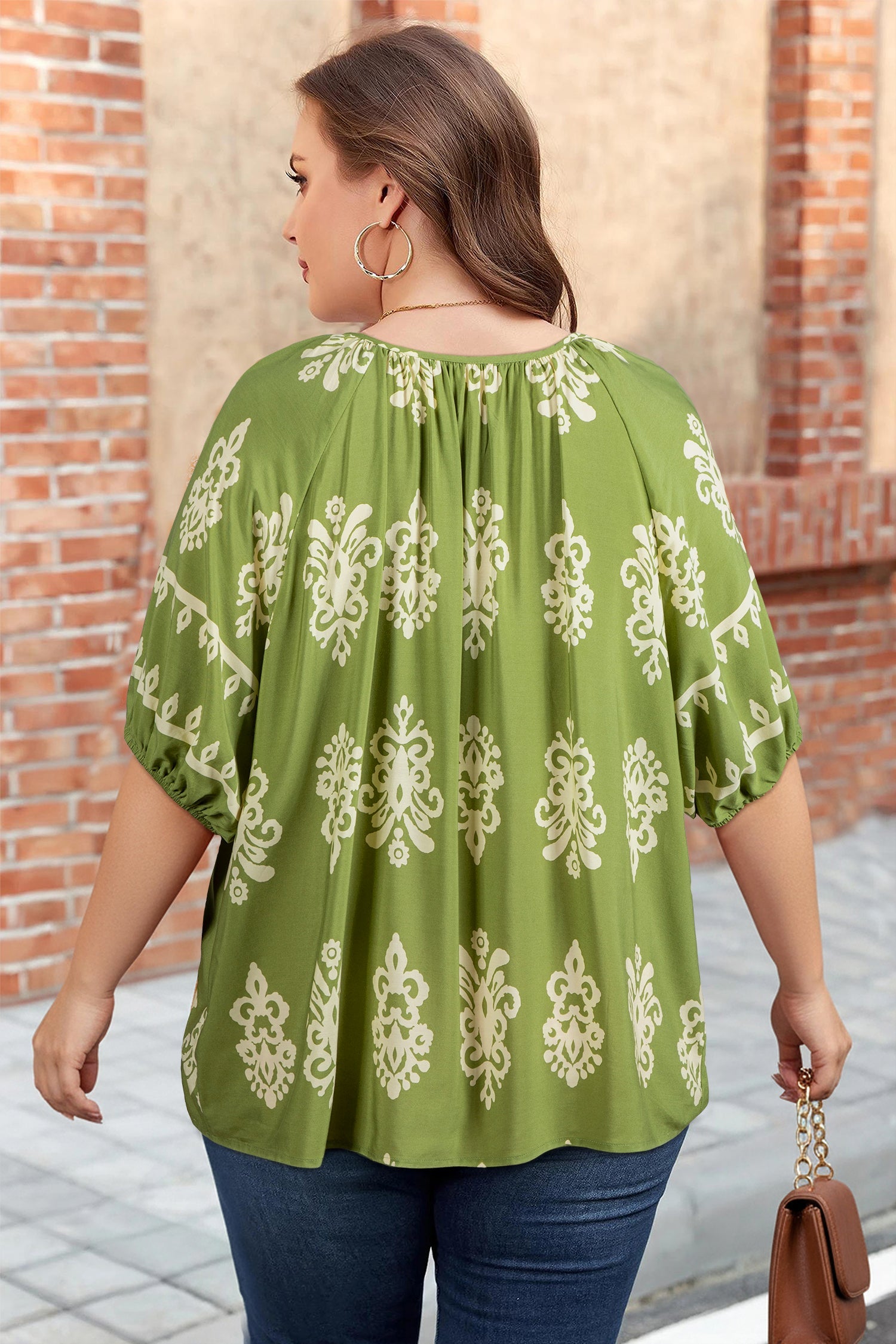 Yellow Boho Floral V-Neck Short Sleeve Top | Viscose