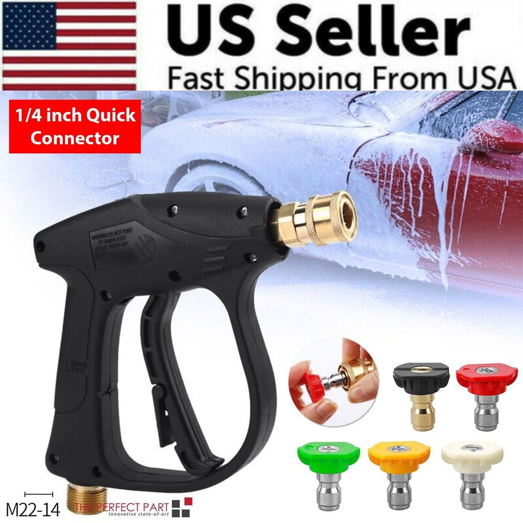 4000 PSI High Pressure Washer Gun with Short Wand and 5 Nozzles