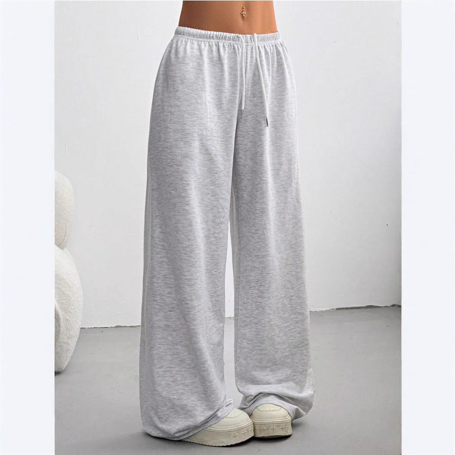 Straight-Leg Drawstring Sweatpants with Elastic Waist - Image 2