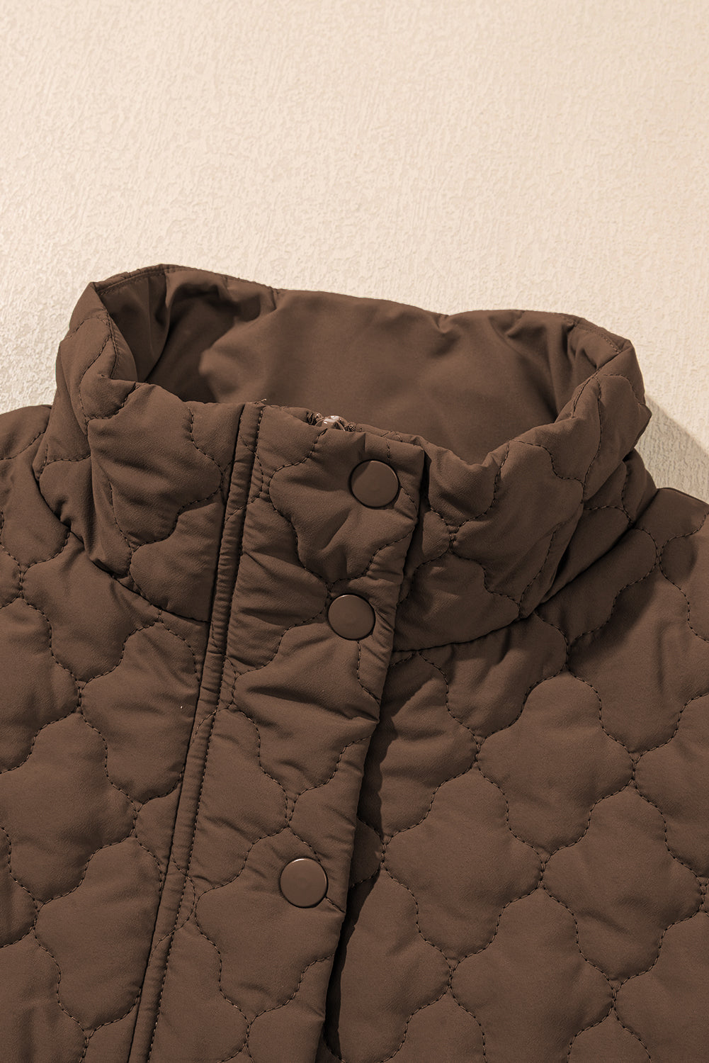 Women's Quilted Zip-Up Snap Button Vest - Relaxed Fit Outerwear