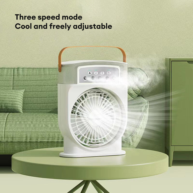 Portable 5-Spray USB Air Cooler & Humidifier with 7 LED Lights
