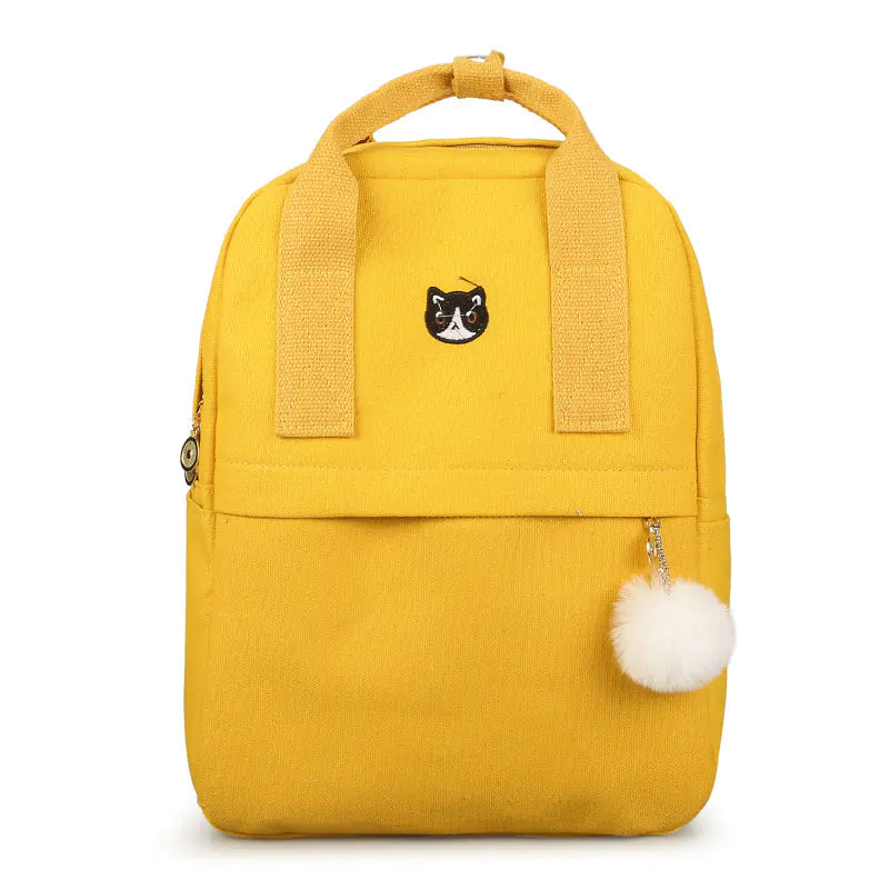 Style Canvas Embroidered Backpack