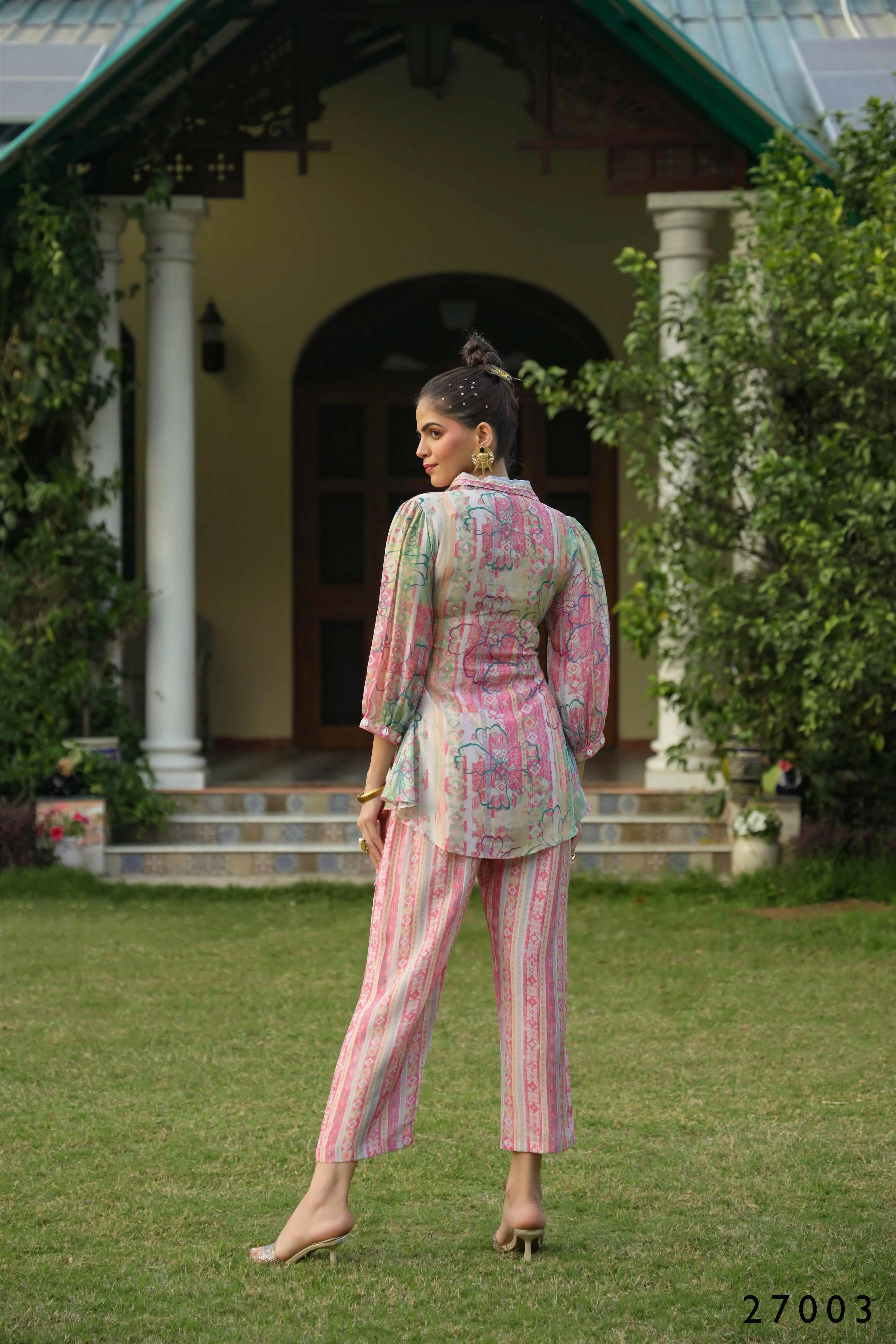 Anya Multi Mull Cotton Co-ord Set for Women - Casual Digital Print