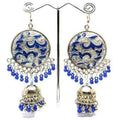 Minimalist silver tone fashion earrings for women