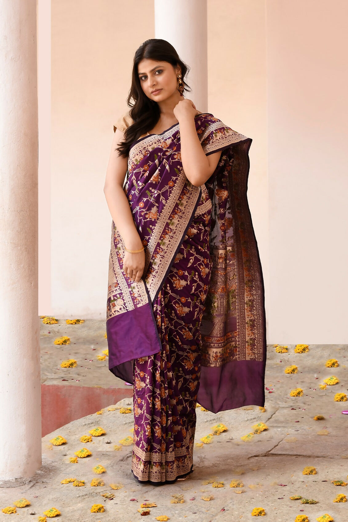 Pure Katan Handloom Banarasi Silk Saree
