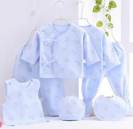 Luxury 7-Piece Cotton Clothing Set for Newborns