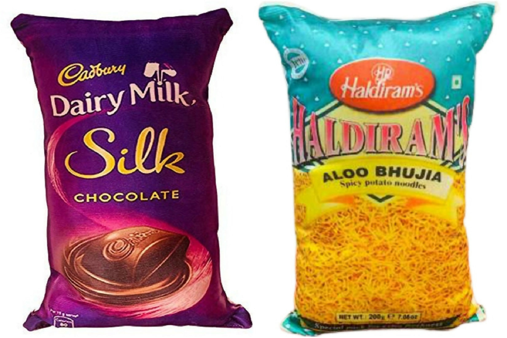 Set of 2 reversible cushions featuring Dairy Milk Silk theme for kids