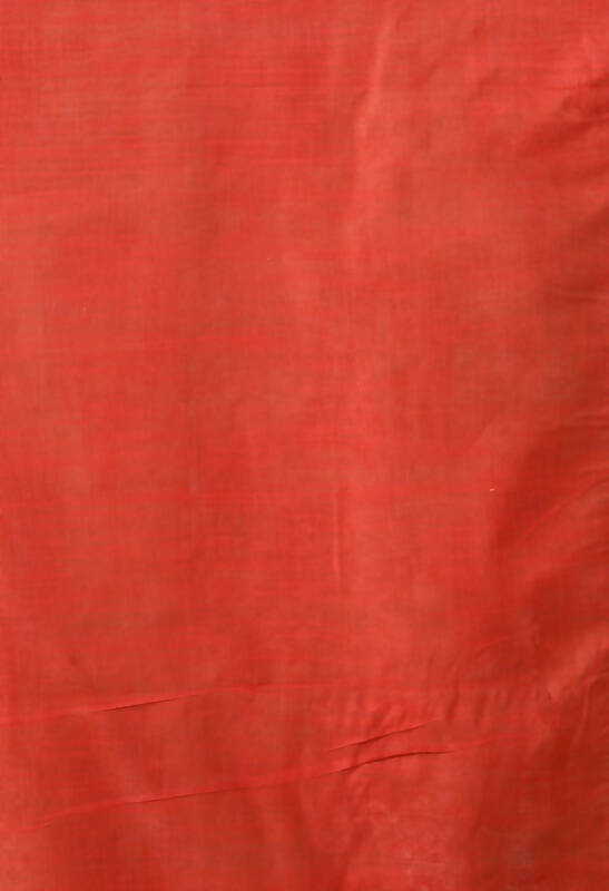 Light Green and Red Bhagalpuri Ikat Pure Cotton Saree